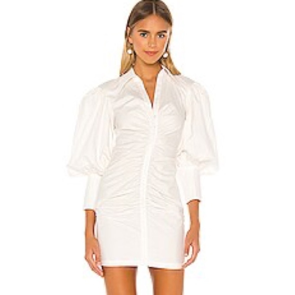 Grant Balloon Sleeve Ruched Dress - Shona Joy